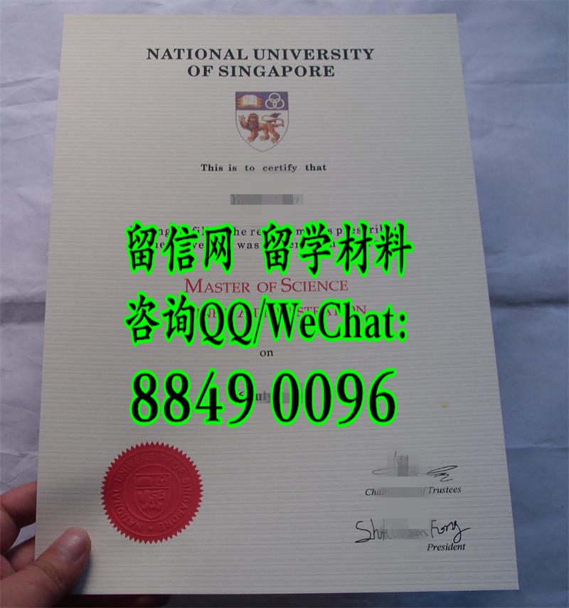 旧版本新加坡国立大学硕士毕业证，National University of Singapore master degree