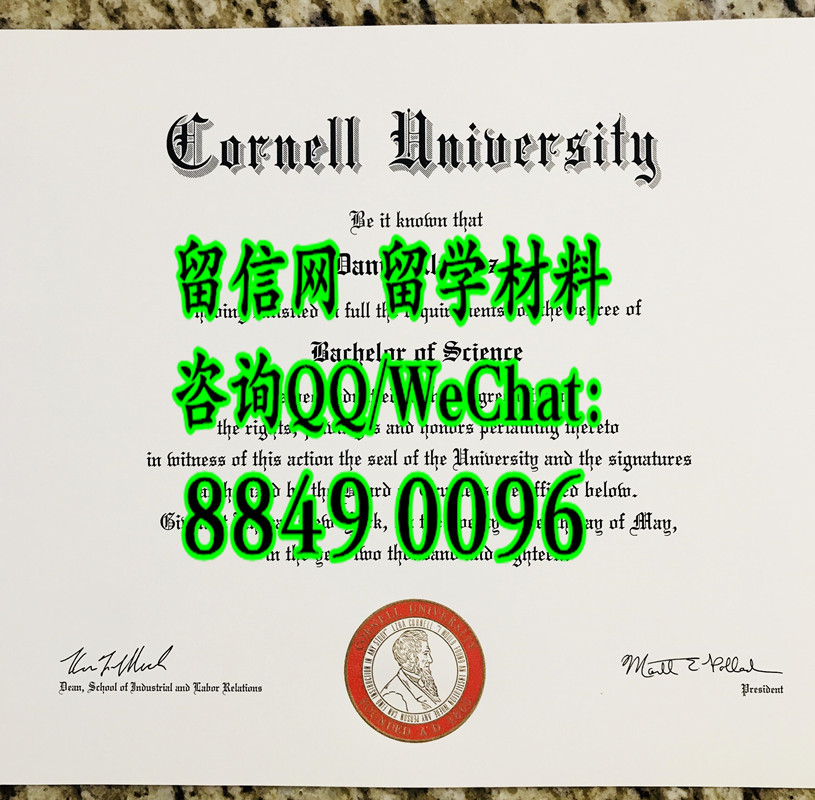 cornell university diploma certificate，美国康奈尔大学毕业证文凭样本