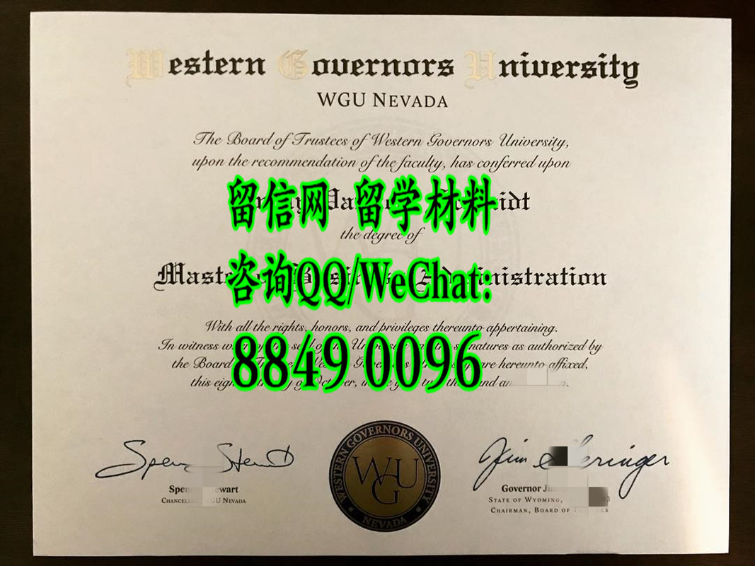 美国西部州长大学毕业证案例，Western Governors University diploma certificate
