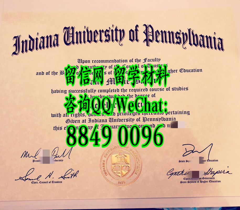 美国宾州印第安纳大学毕业证书，indiana university of pennsylvania diploma degree