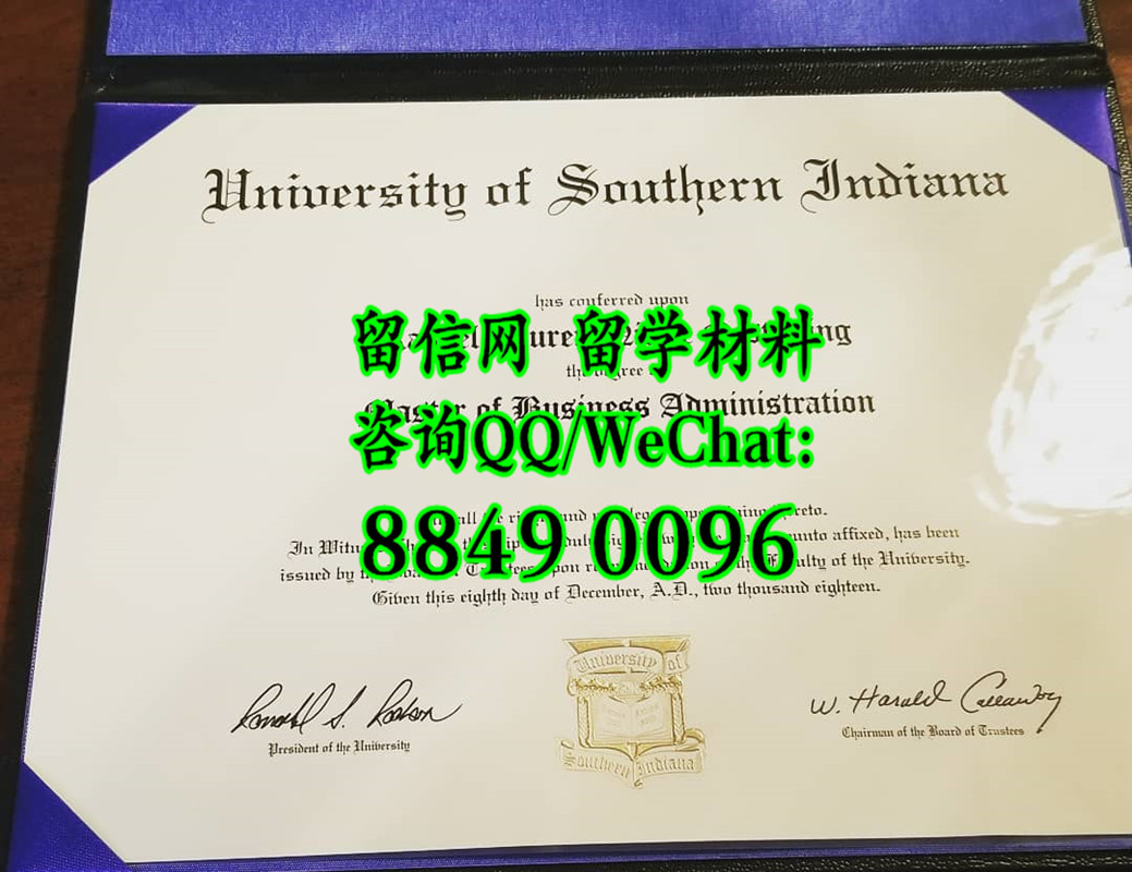 美国南印地安那大学毕业证范例，University of Southern Indiana diploma degree