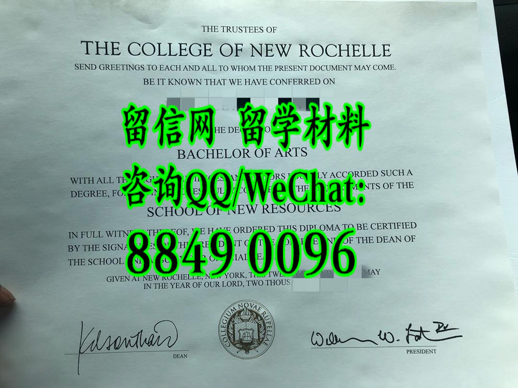 the college of new rochelle diploma certificate，美国新罗谢尔学院毕业证文凭