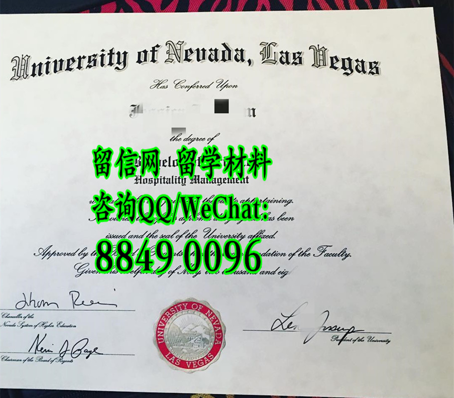 美国内华达大学拉斯维加斯分校毕业证，university of nevada, las vegas diploma