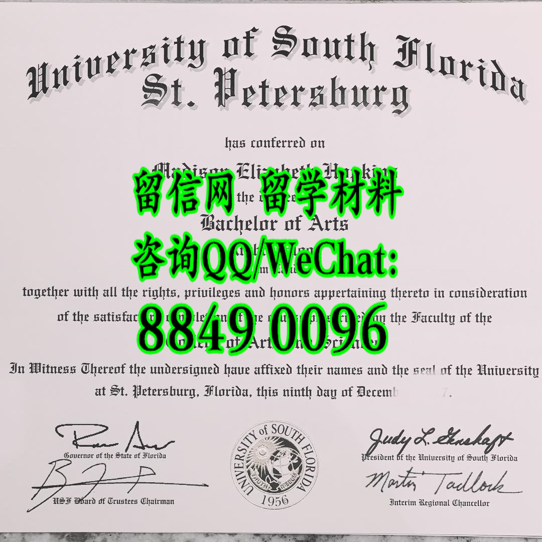 美国南佛罗里达大学毕业证，University of South Florida diploma certificate