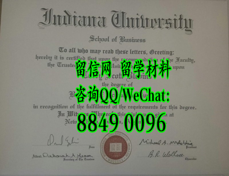 美国印第安纳大学毕业证，Indiana University diploma certificate