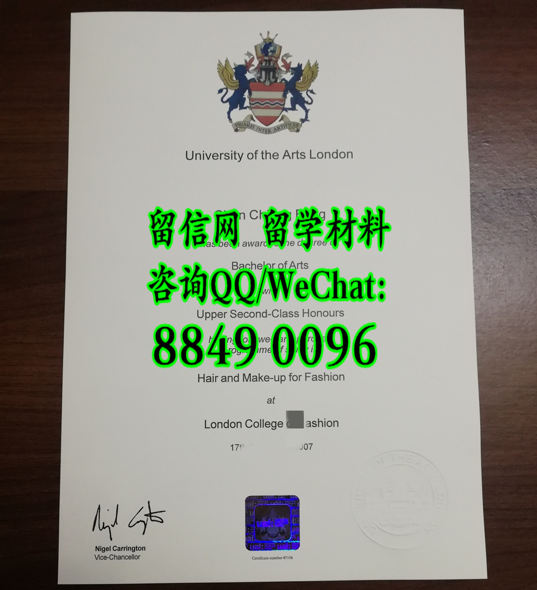 定制伦敦艺术大学毕业证成绩单，University of the Arts London diploma degree